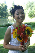 Holly with her boquet